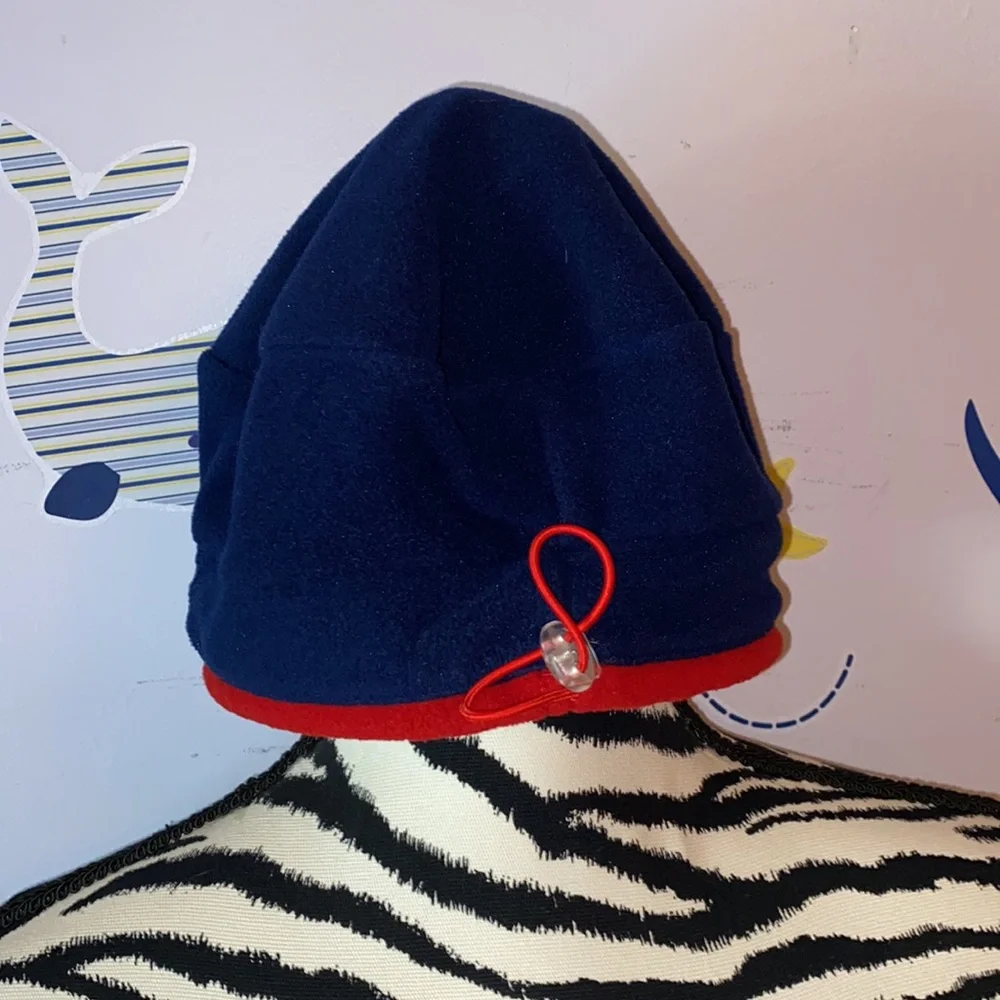 Roots USA Olympic red and blue beanie fleece pull to tighten